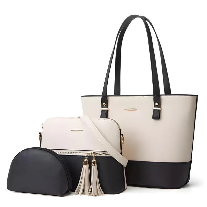 BZ 3 IN 1 WHITE - BLACK Handbags