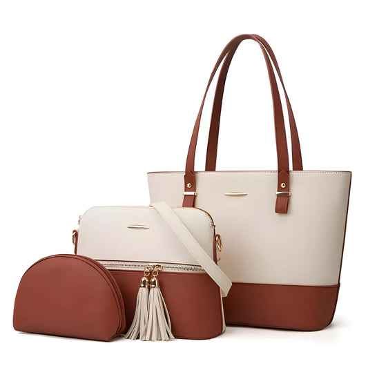 BZ 3 IN 1 WHITE - Camel Handbags